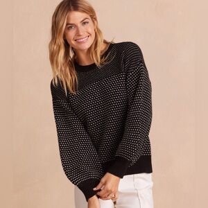 Summersalt The Luxe Cashmere Blend Mix Stitch Sweater Size XS Sea Urchin & Dune